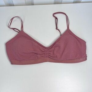 Aerie Pink Superchill Pink Cozy Loungewear Bralette Size M